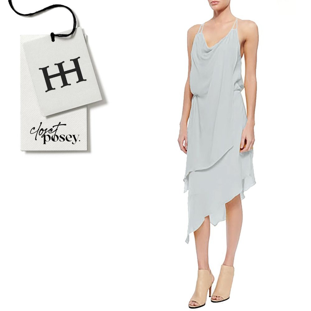 NWT . haute hippie . love me long time dress . blue . small